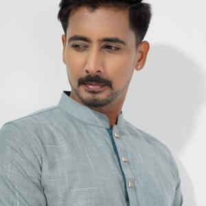 Premium Slate Grey Cotton Panjabi